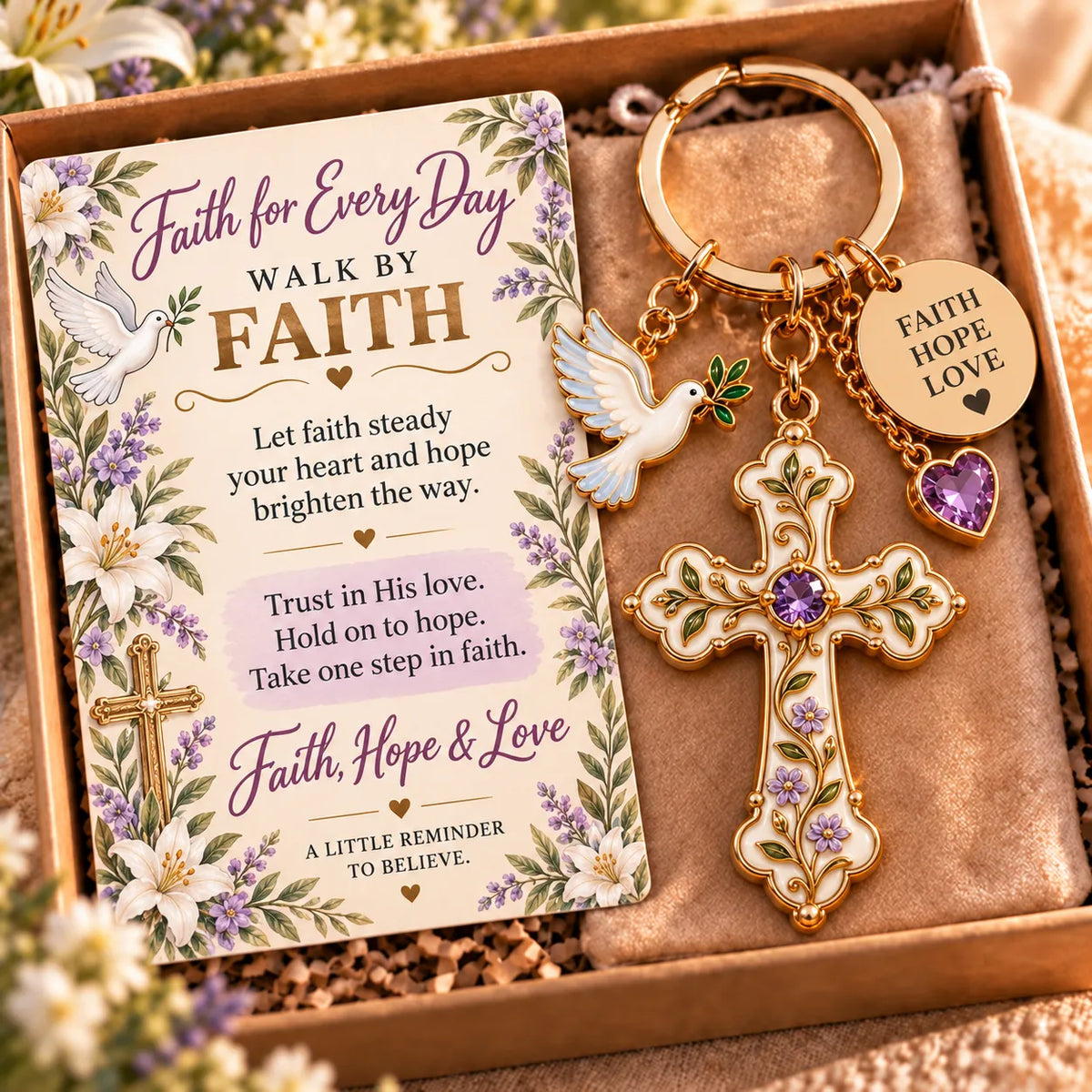 ⏳ Last Day 50% OFF – ✝️ Always With You Jesus Comfort Doll | Soft Crochet Companion with Scripture Message Card 🤍
