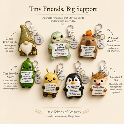 💖 Emotional Support Keychain Collection – A Tiny Reminder You’re Doing Better Than You Think