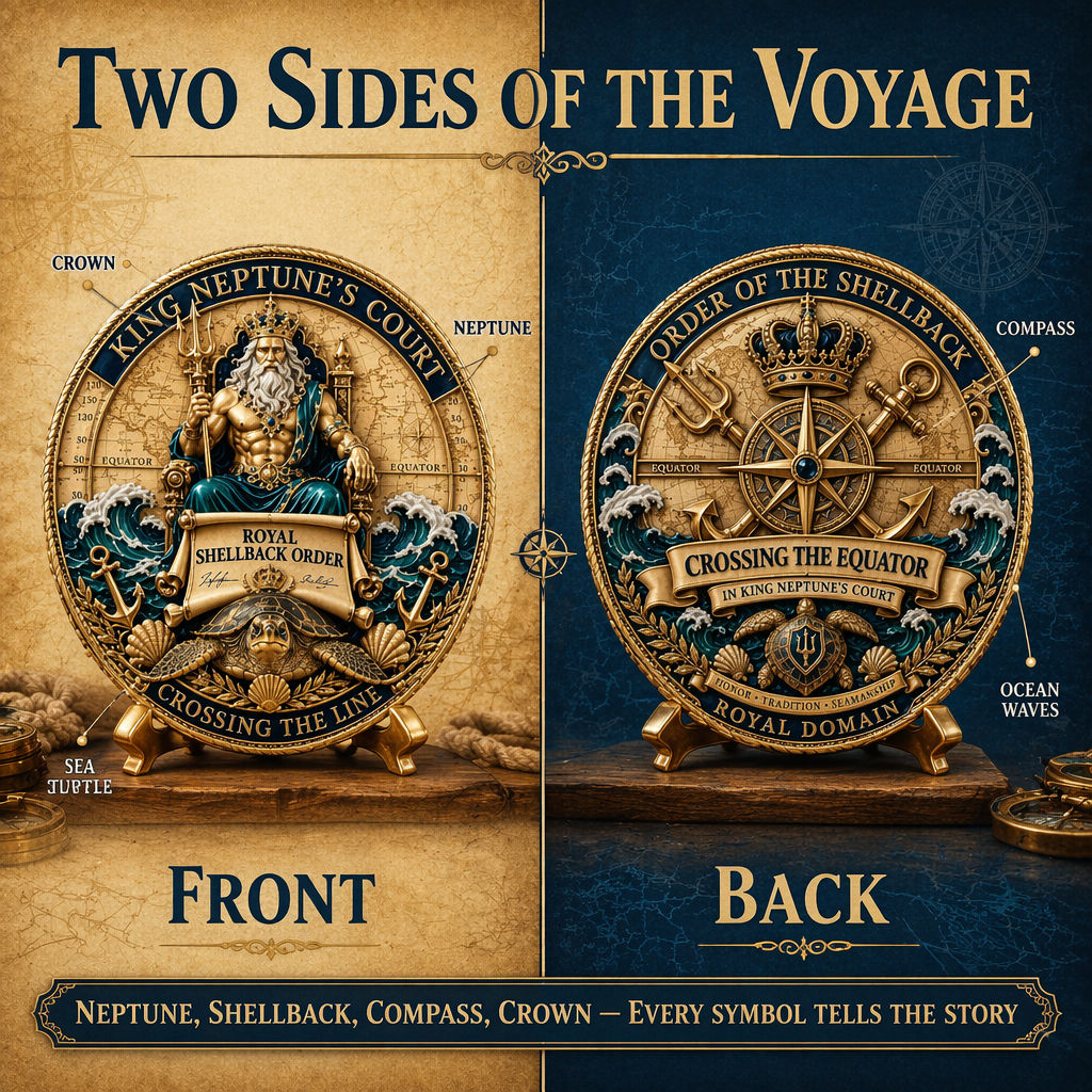 King Neptune’s Court – Crossing the Equator Commemorative Metal Medal