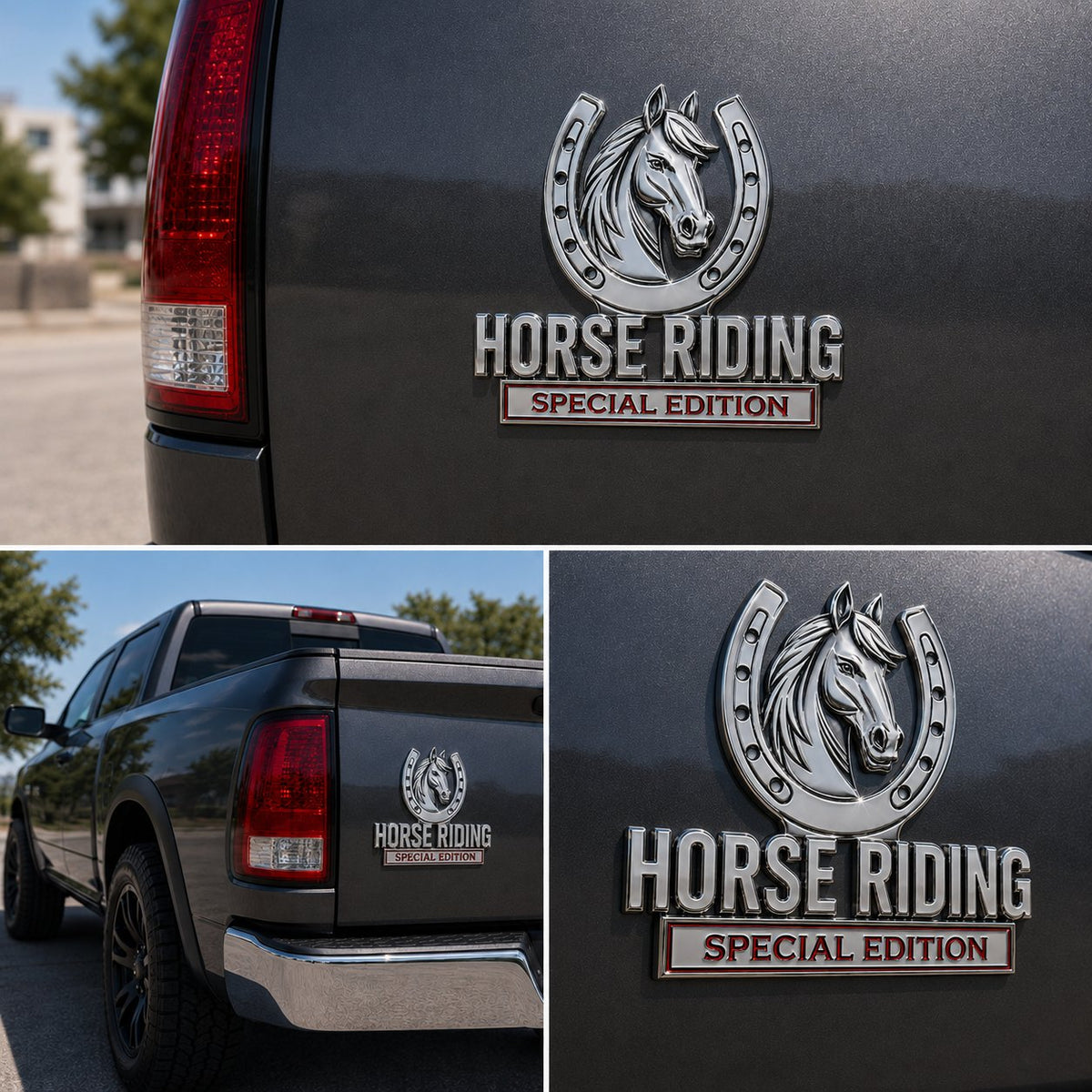 🐎 Horse Riding Special Edition Chrome Metal Car Emblem