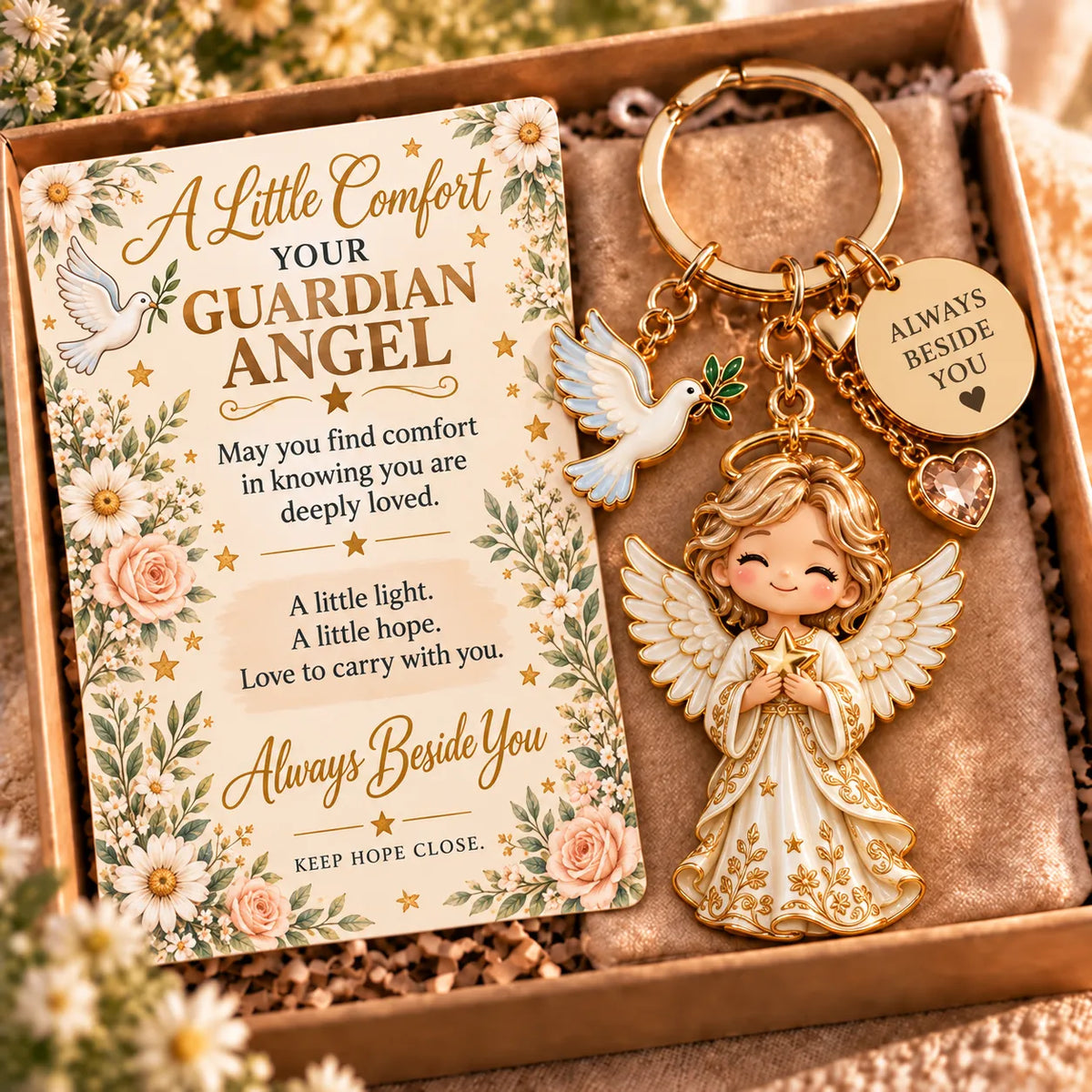 ⏳ Last Day 50% OFF – ✝️ Always With You Jesus Comfort Doll | Soft Crochet Companion with Scripture Message Card 🤍
