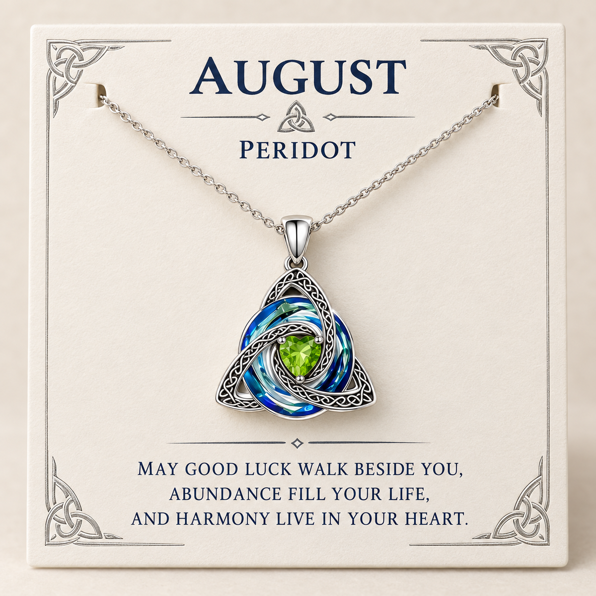 ♾️💖Birthstone Celtic Knot Necklace with cards