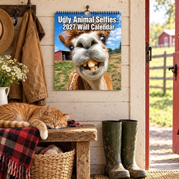 📸😂2027 Ugly Animal Selfies Wall Calendar