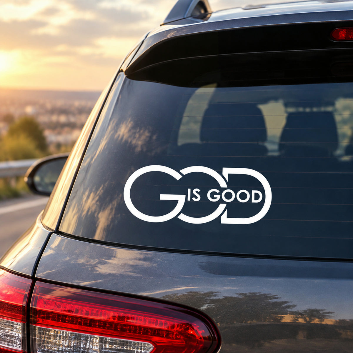🙏 "God Is Good" Christian Car Decal Sticker | Premium Religious Décor