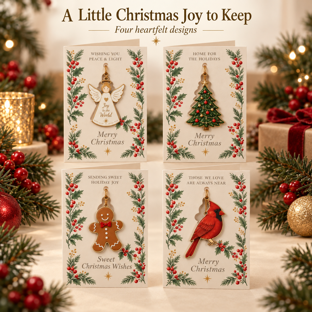 ✨ Keepsake Enamel Ornament Greeting Card | 2-in-1 Holiday Gift & Card 🎄