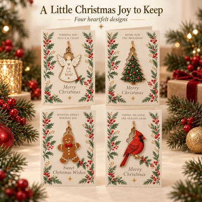 ✨ Keepsake Enamel Ornament Greeting Card | 2-in-1 Holiday Gift & Card 🎄