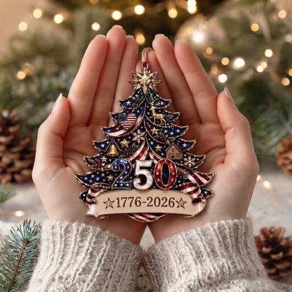 America 250th Anniversary Christmas Ornament