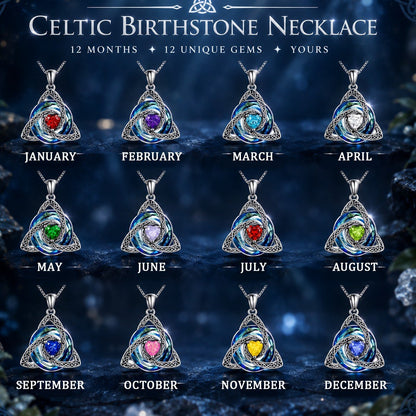 ♾️💖Birthstone Celtic Knot Necklace with cards