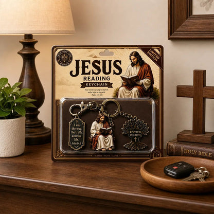 🔥Last Day 49% OFF🔥 - ✝Jesus Reading Keychain