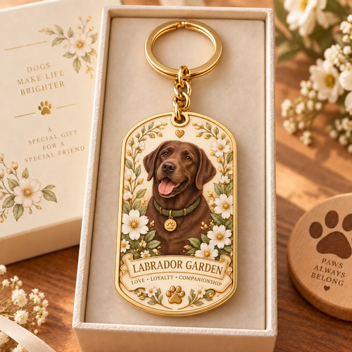 🐾 Labrador Garden Keychain Collection