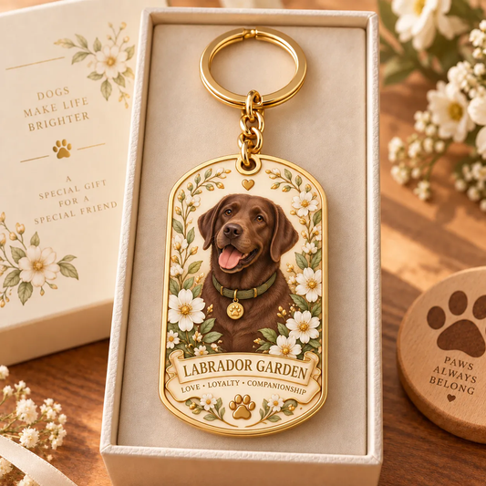 🐾 Labrador Garden Keychain Collection