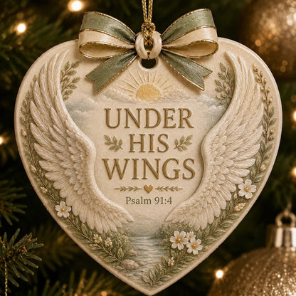 (🎁Last Day 49% OFF)✝️🎄Christian Scripture Christmas Ornament – Faith-Filled Ceramic Heart Keepsake