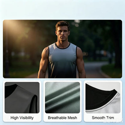 Men's gradient tank top – quick-drying, 3D fit, and breathable