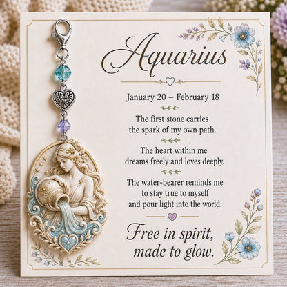 ✨  Commemorative keychains and cards featuring the birthstones of the 12 zodiac signs