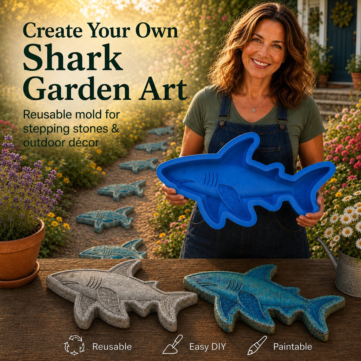 💥 LAST DAY 50% OFF - 🌊 Reusable Ocean Theme Garden Art Mold – Make Your Garden Truly One of a Kind