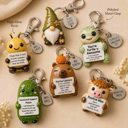 💖 Emotional Support Keychain Collection – A Tiny Reminder You’re Doing Better Than You Think