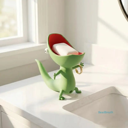 Cute Lizard Soap Holder Storage Shelf