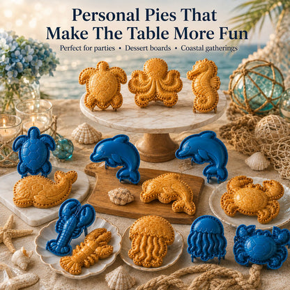 🔥HOT SALE🔥⏳ Last Day 50% OFF – 🌊 8-Design Ocean Filled Pie Press Collection | Reusable Hinged Molds for Cutting, Filling, Shaping & Sealing Marine-Themed Hand Pies 🥧✨