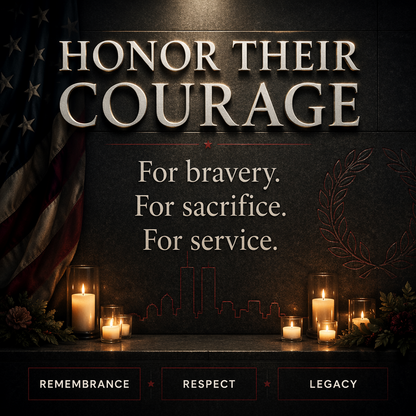 Never Forget 9.11.2001 First Responders Commemorative Metal Medal