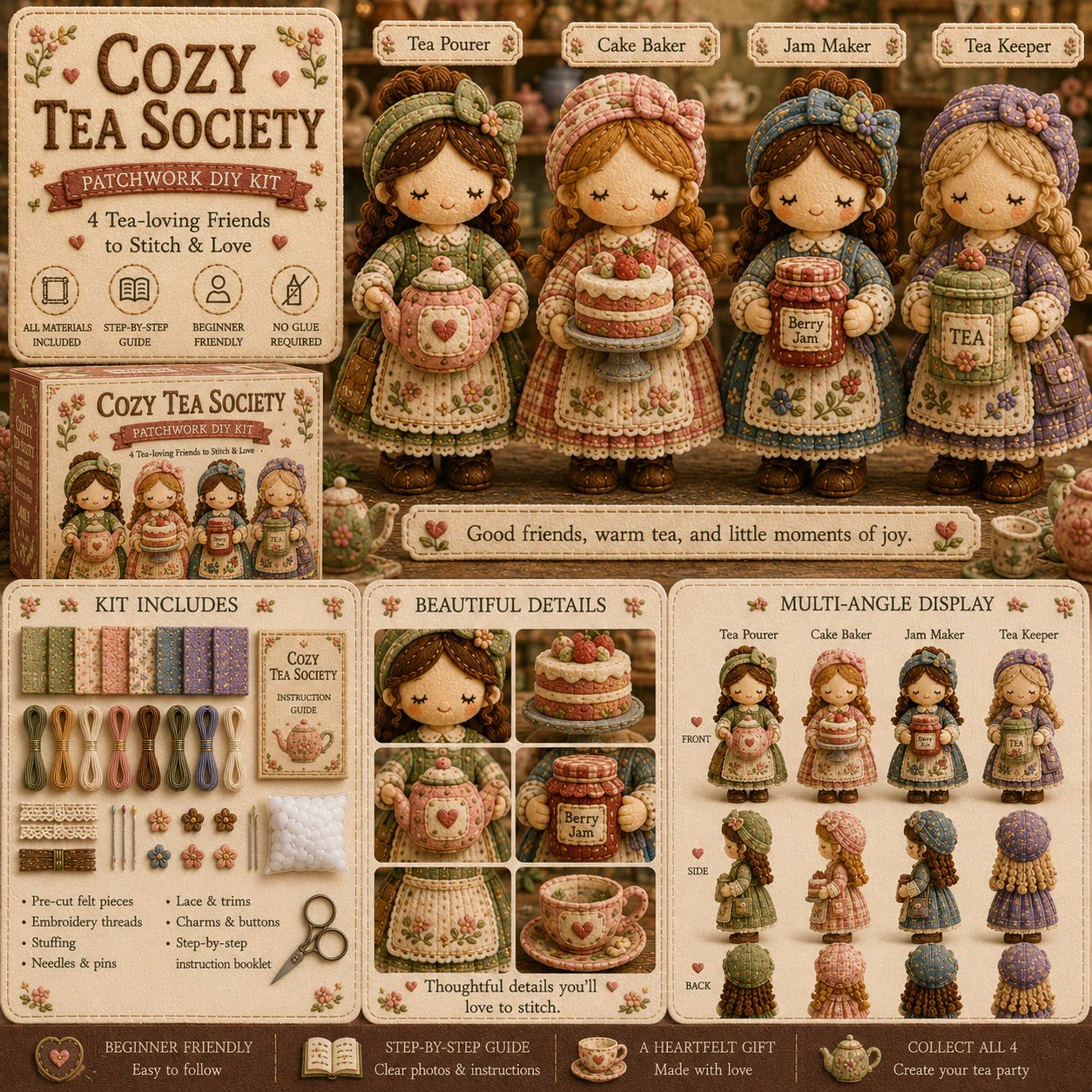 Last Day:49% OFF🧵 Tiny Worlds Collection – Patchwork DIY Kit Series