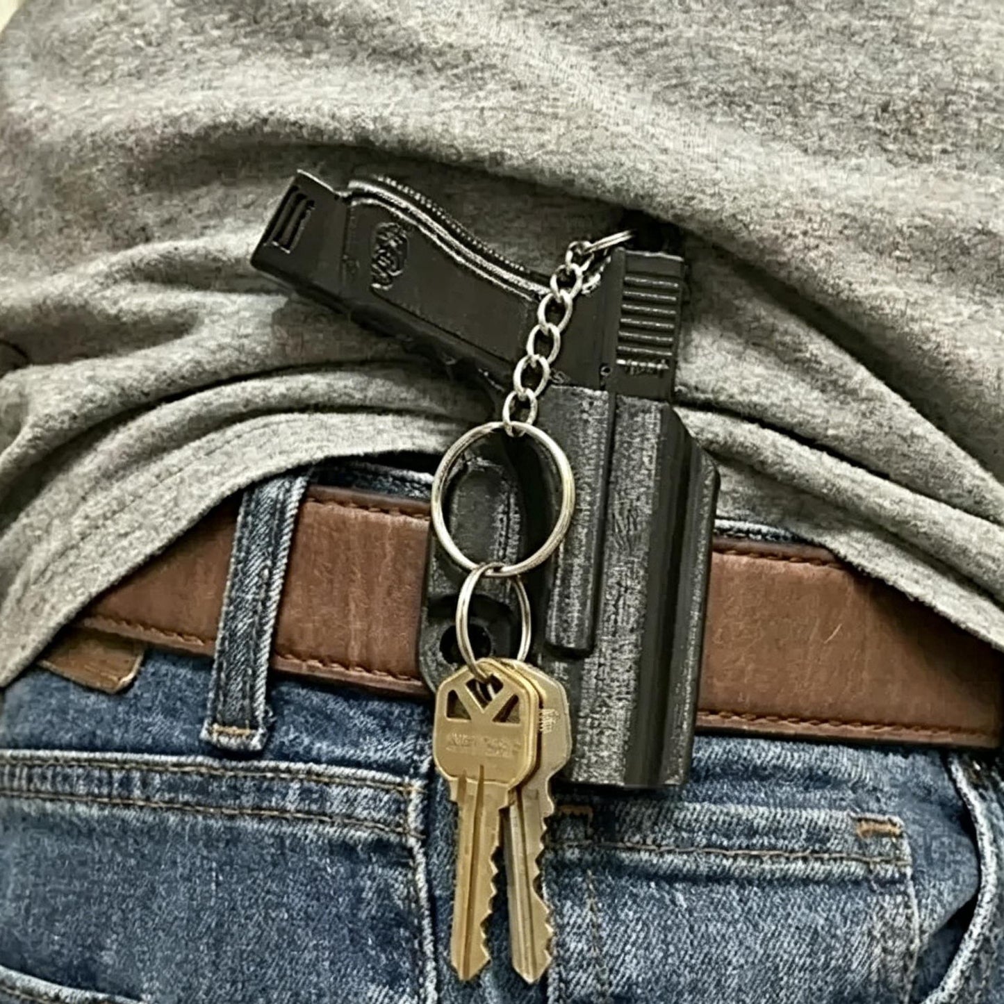 🎯 3D Printed Pistol & Holster Keychain