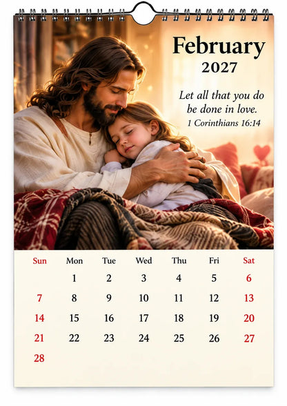 ✝️ 2027 Seasons of Faith Wall Calendar | 12 Months of Christian-Inspired Artwork, Peaceful Countryside Scenes & Shepherd Imagery for Home, Prayer Spaces & Meaningful Gifts 🌿
