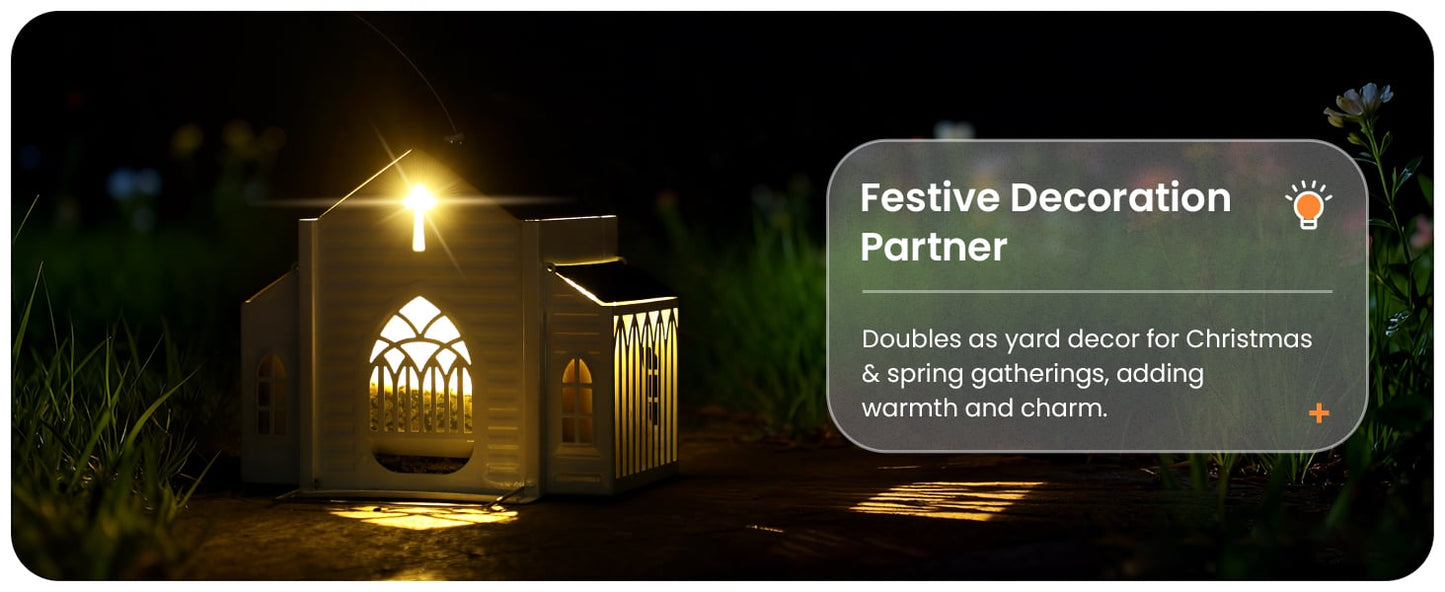 ✝️Last Day 49% OFF-🔥Church-Shaped Metal Solar Bird Feeder🎁Buy 2 Free Shipping