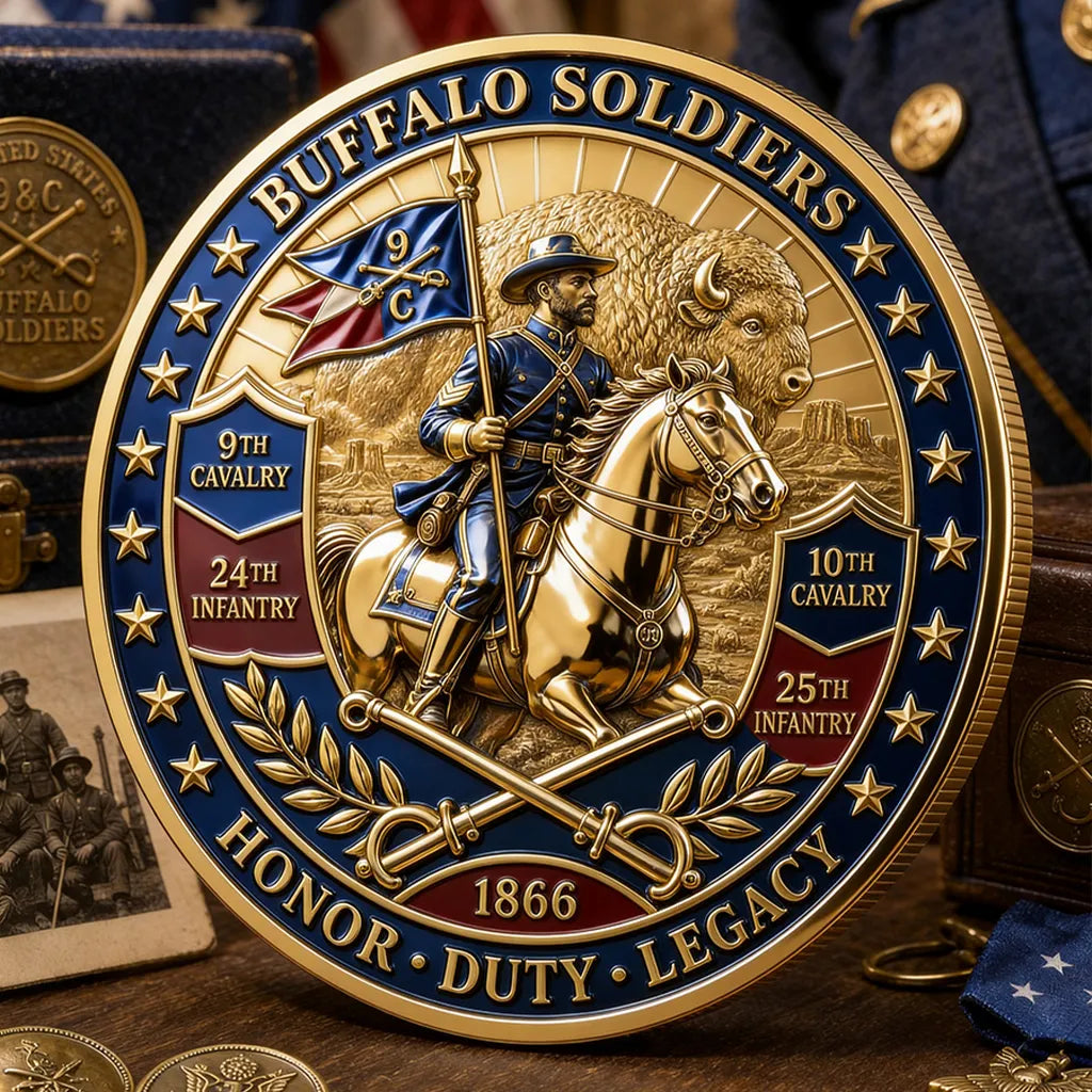 🛡️Buffalo Soldiers 1866 Heritage Commemorative Metal Medal