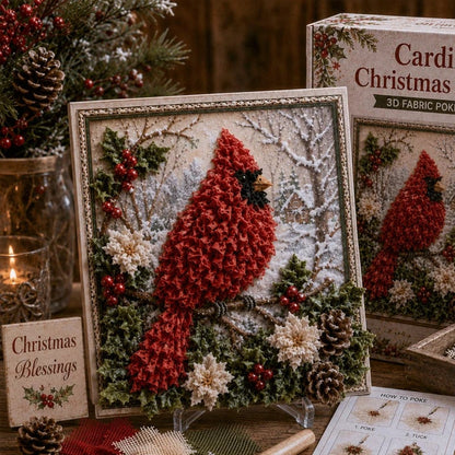 🔥HOT SALE🔥🎁 3D Christmas Fabric Poke Art Kit