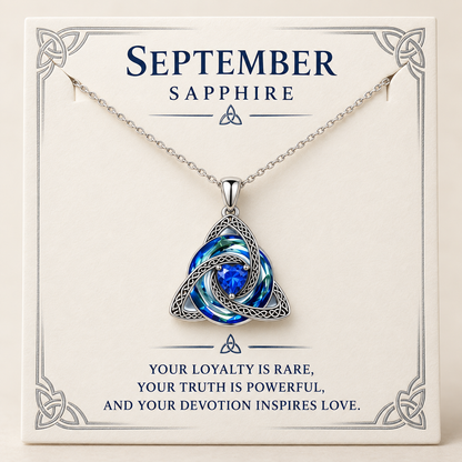 ♾️💖Birthstone Celtic Knot Necklace with cards