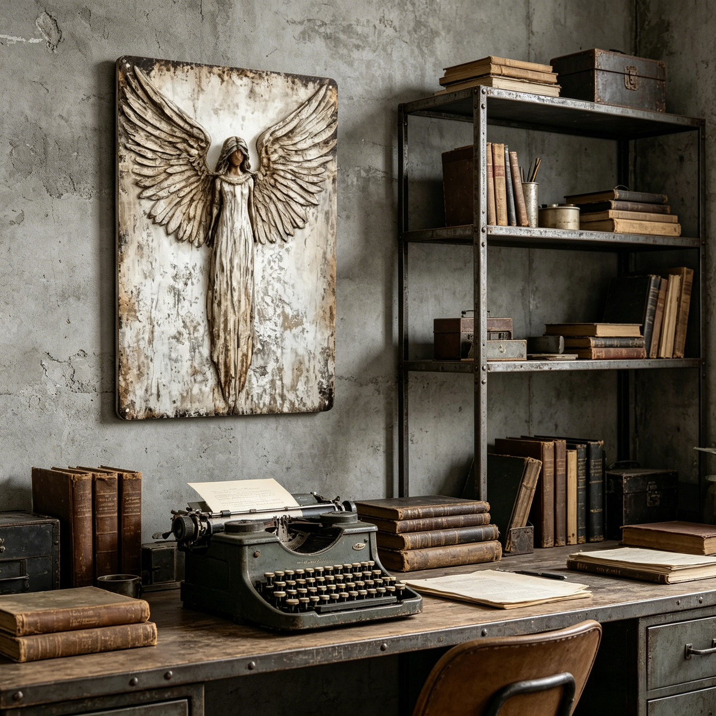 🔥Last Day 49% OFF -Rustic Guardian Angel Metal Wall Art