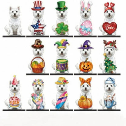 🔥 LAST DAY 49% OFF 🐾 Interchangeable Seasonal Animal Wooden Decor Set