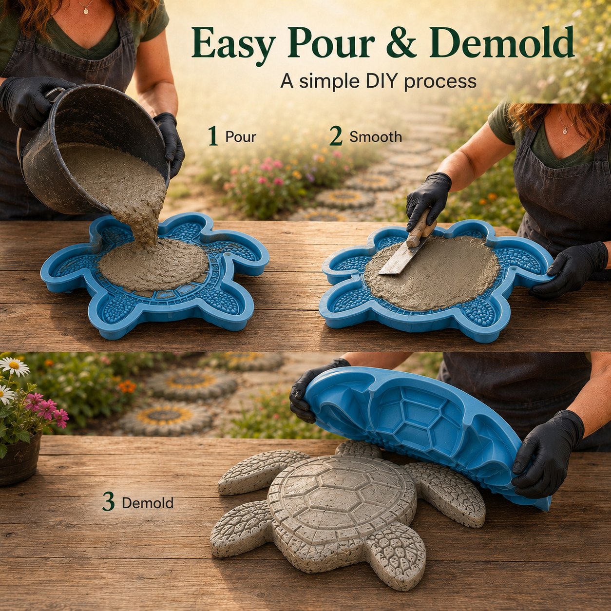 💥 LAST DAY 50% OFF - 🌊 Reusable Ocean Theme Garden Art Mold – Make Your Garden Truly One of a Kind