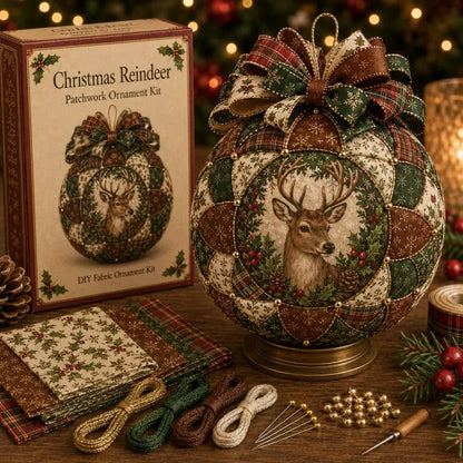 ⏳ Last Day 49% OFF – 🎄Beginner-Friendly DIY Christmas Patchwork Ornament Kit Collection💕