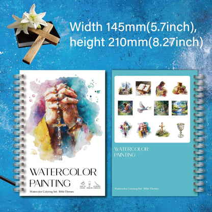📚✍️Beginner-Friendly💕Christian Bible Verses Watercolor Coloring Book✝️🎨