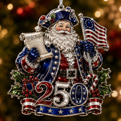 America 250th Anniversary Christmas Ornament