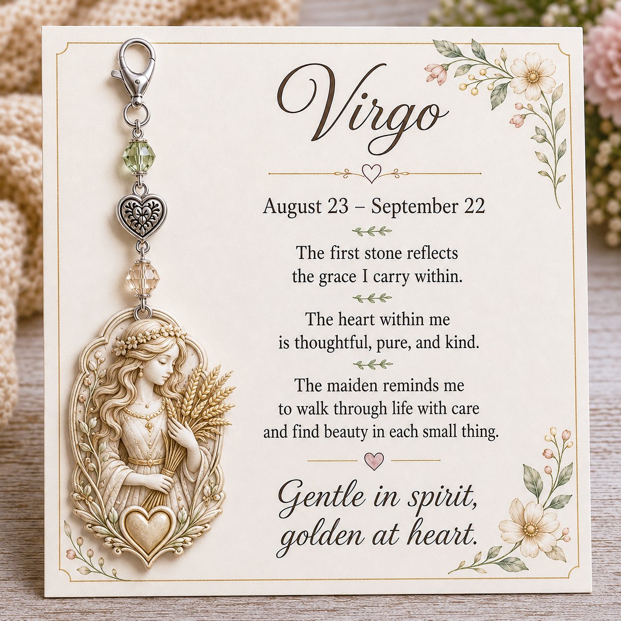 ✨  Commemorative keychains and cards featuring the birthstones of the 12 zodiac signs