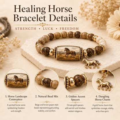 🐎 Western Horse Guardian Crystal Bracelet