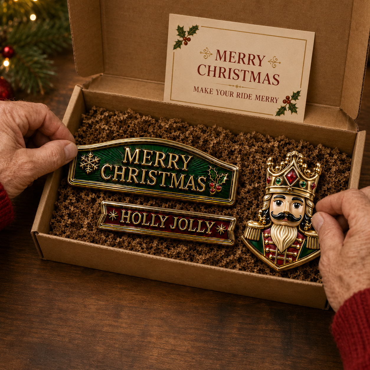 ⚡50K+ SOLD!🔥 3-Piece Christmas Car Emblem Metal Badge Set – Multiple Festive Character Styles Available
