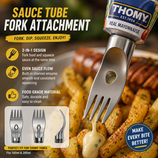 🍟 Sauce Tube Fork |The Funniest Way to Eat Fries Since... Fries Were Invented.