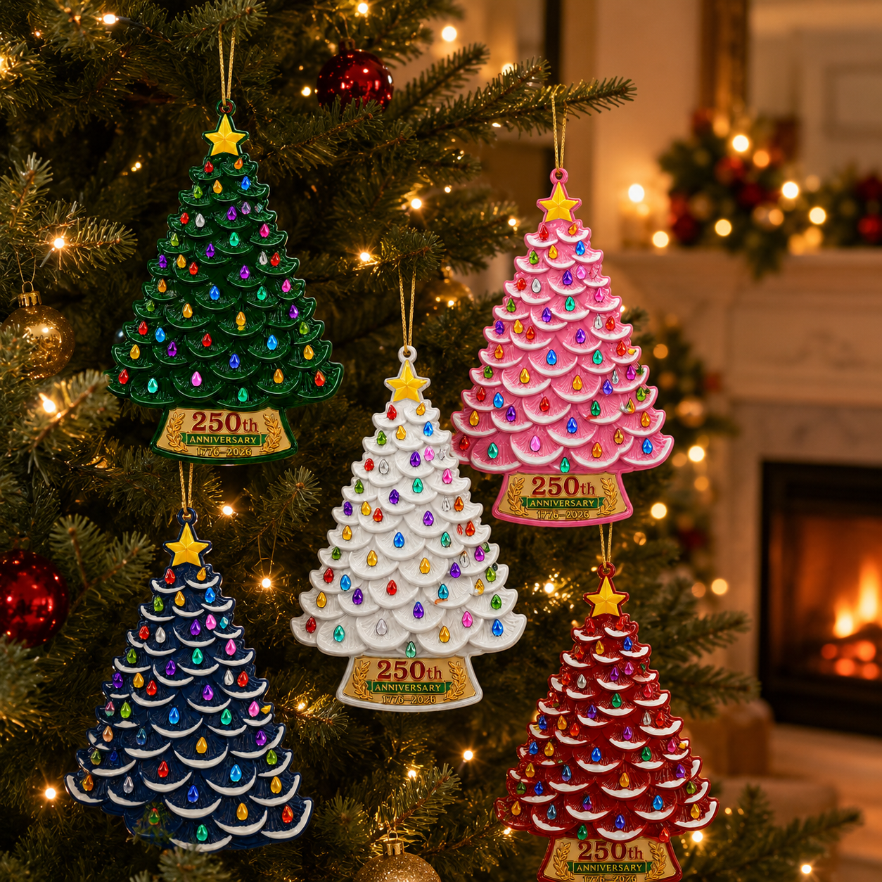 🔥🔥🔥2026 America 250th Anniversary Nostalgic Christmas Tree Ornament
