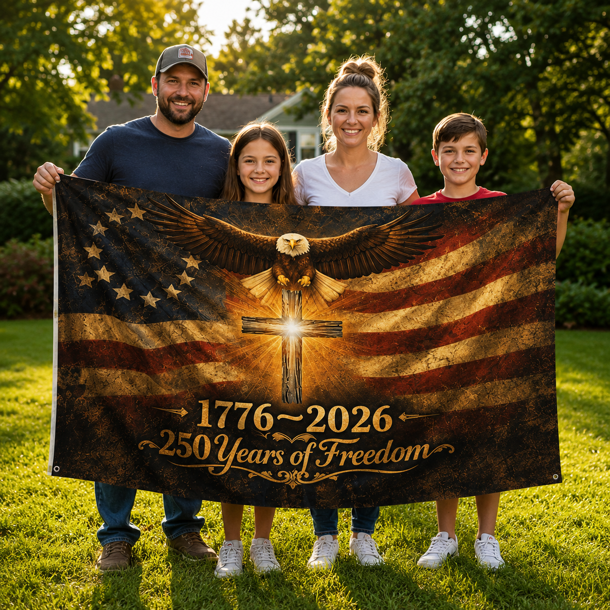 🇺🇸 Limited Edition: "250 Years of Freedom" Faith & Patriotism Flag | 1776-2026 Commemorative (3x5 FT) 🦅✝️