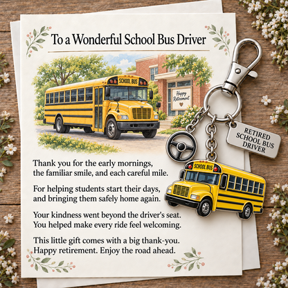 Retirement Keychain & Keepsake Card