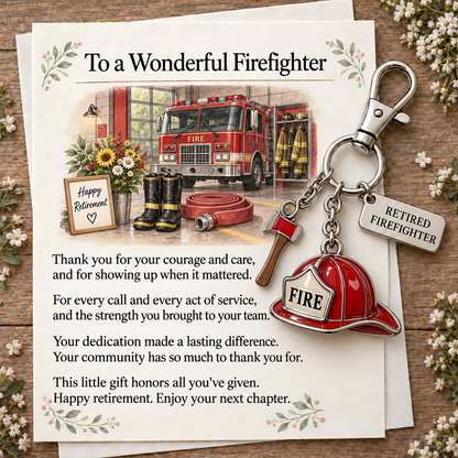 Retirement Keychain & Keepsake Card