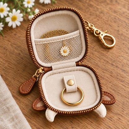 💖Little Treasures Animal Keychain Pouch & Message Card