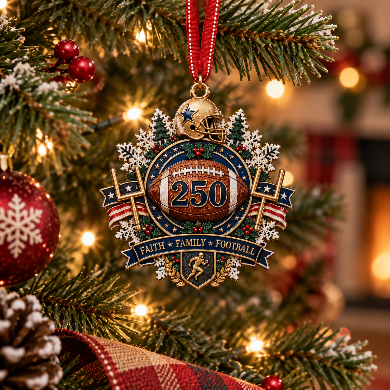 🏆 250th Anniversary Sports Heritage Christmas Ornaments – Keepsake Gifts for Sports Fans 🎄