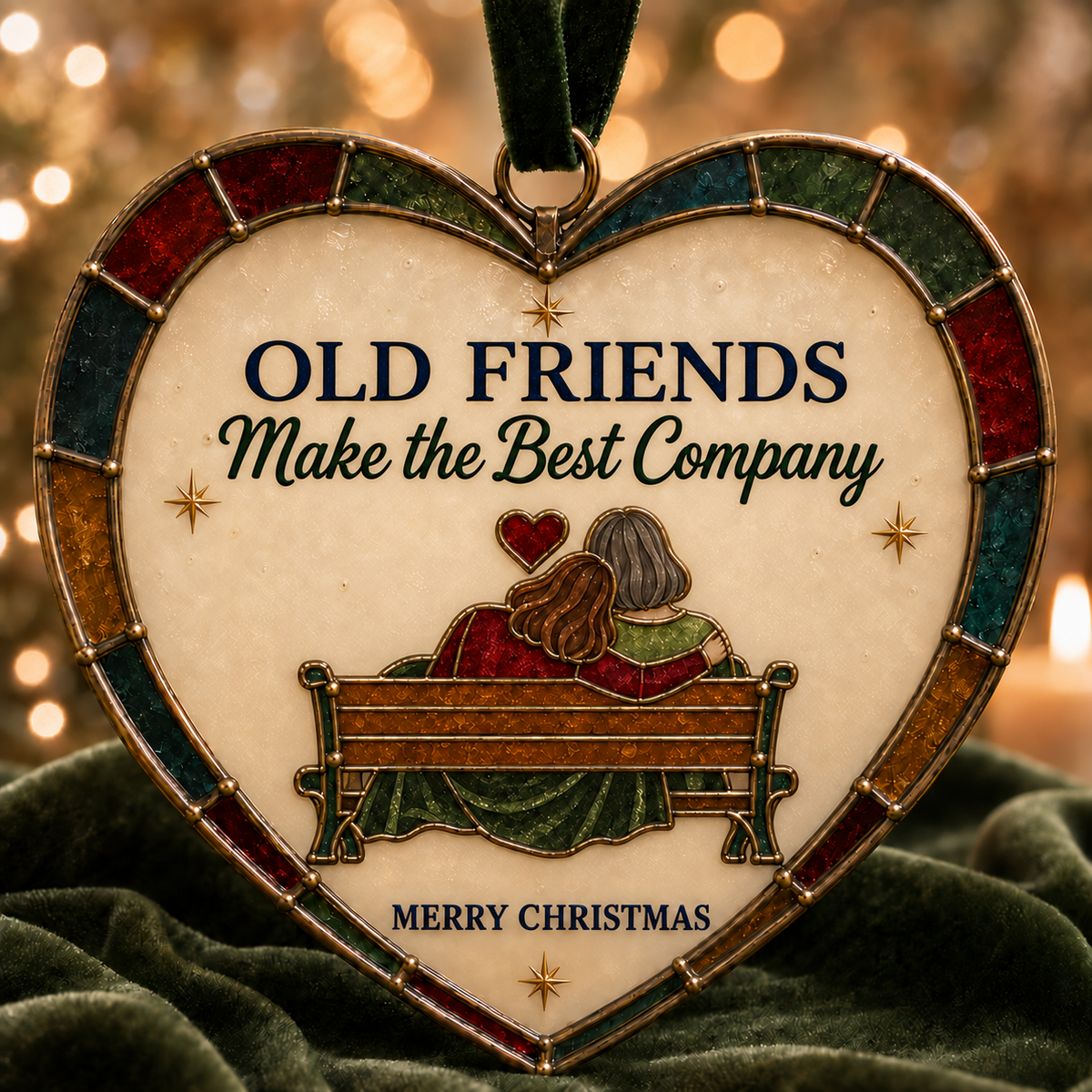 Friendship Heart Christmas Ornament ❤️🎄