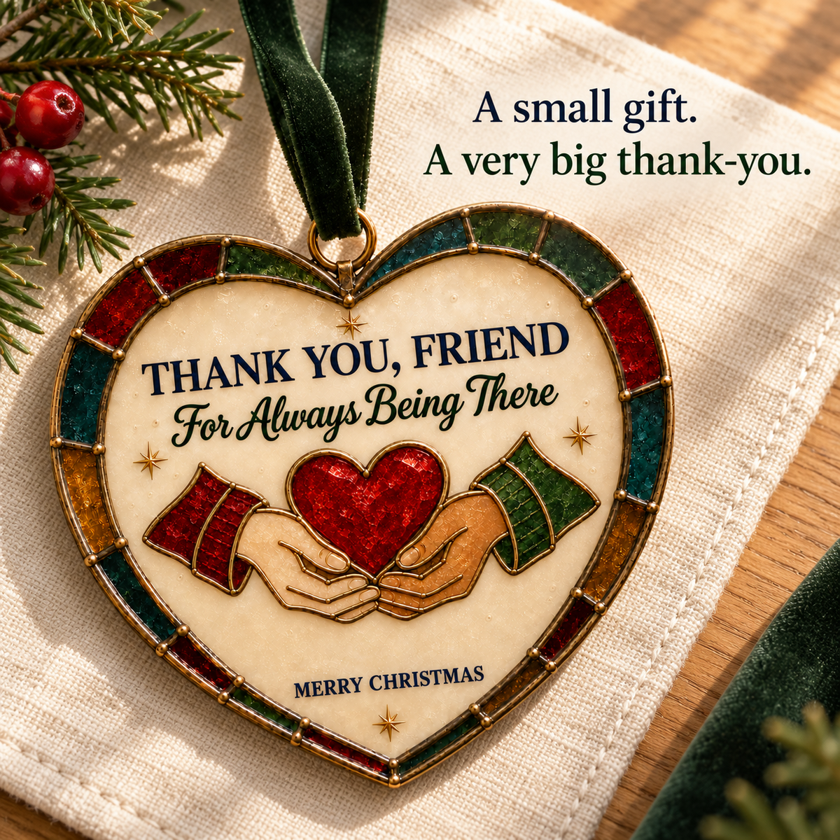 Friendship Heart Christmas Ornament ❤️🎄