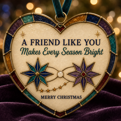✨ Heartfelt "Stained-Glass Style" Christmas Ornaments | The Perfect Holiday Gift for Everyone You Love ❤️🎄