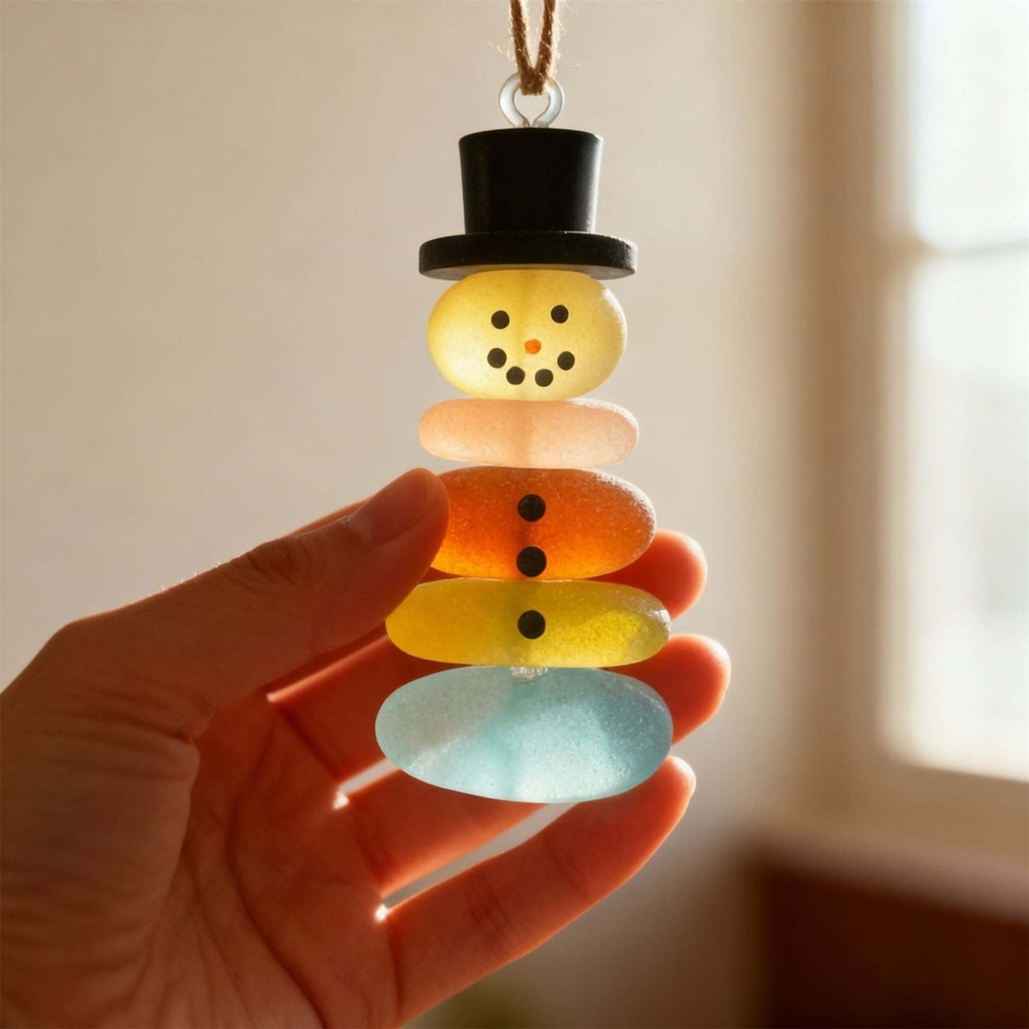 🌊Handmade Sea Glass Christmas Ornament